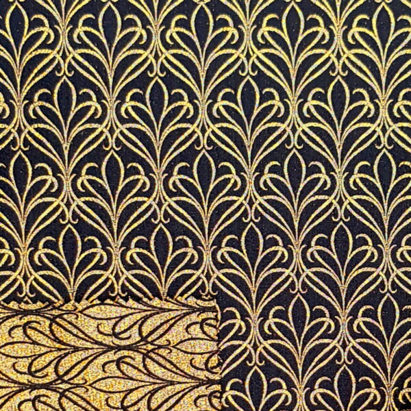 Jacquard Doppelseitig Ornamente gold