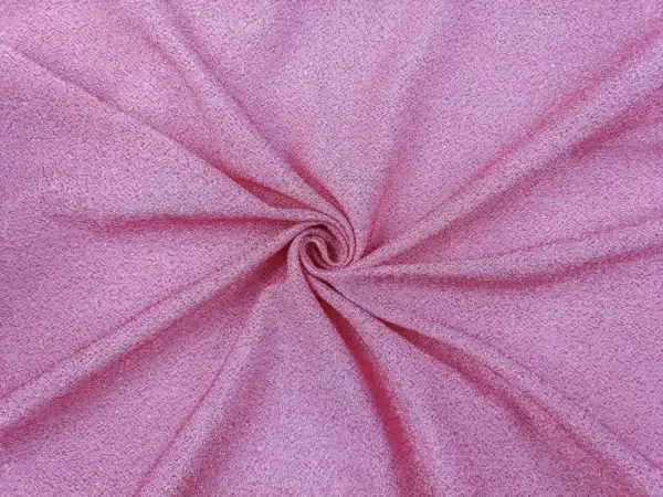 rosa-bouclé-glamour-uni-stoff