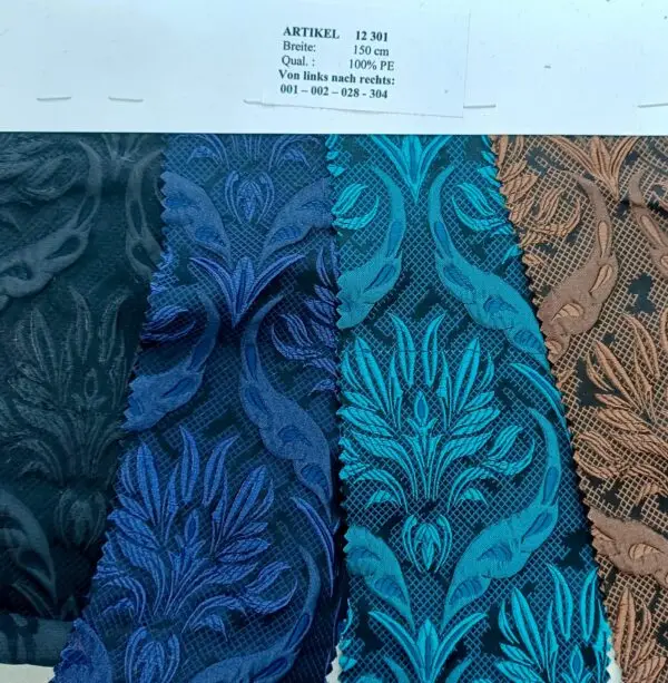 jacquard-stoff-petrol-blau-schwarz-braun-ornament-muster-schwarz-floral-edel-festlich-dekostoff-fasnacht-musterkarte
